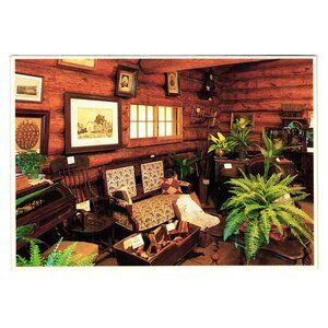 Minnesota Territorial Pioneers Postcard Log Cabin Headquarters Vintage Roadside